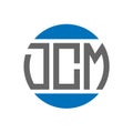 DCM letter logo design on white background. DCM creative initials circle logo concept.