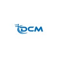 DCM letter logo design on white background. DCM creative initials letter logo concept. DCM letter design