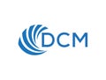 DCM letter logo design on white background. DCM creative circle letter logo concept