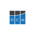 DCM letter logo design on WHITE background. DCM creative initials letter logo concept. DCM letter design.DCM letter logo design on