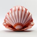 Dcm Sea Shell 3d Model: Cute Clam Logo In Light Red And Pink