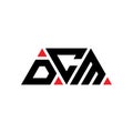 DCM triangle letter logo design with triangle shape. DCM triangle logo design monogram. DCM triangle vector logo template with red Royalty Free Stock Photo