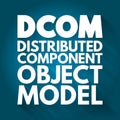 DCOM - Distributed Component Object Model acronym, technology concept background