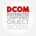 DCOM - Distributed Component Object Model is technology for communication between software components on networked computers,