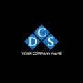 DCS letter logo design on BLACK background. DCS creative initials letter logo concept. DCS letter design Royalty Free Stock Photo
