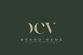 DCV abstract letter logo design Royalty Free Stock Photo