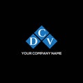 DCV letter logo design on BLACK background. DCV creative initials letter logo concept. DCV letter design Royalty Free Stock Photo