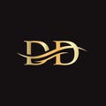 DD logo design. Initial DD letter logo design Royalty Free Stock Photo