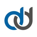 dd pp letter link logo template Royalty Free Stock Photo