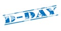 Dday blue stamp Royalty Free Stock Photo