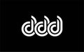 DDD Creative Unique Modern Letter Logo Design Royalty Free Stock Photo