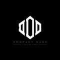 DDD letter logo design with polygon shape. DDD polygon and cube shape logo design. DDD hexagon vector logo template white and Royalty Free Stock Photo