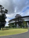 ddis Ababa-Ethiopia, November 4, 2023: Beautiful building with blue sky in Science Museum, Ethiopia