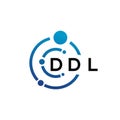 DDL letter logo design on white background. DDL creative initials letter logo concept. DDL letter design Royalty Free Stock Photo