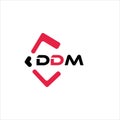 DDM creative minimalist letter logo. DDM unique vector initials alphabet letter logo design Royalty Free Stock Photo