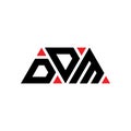 DDM triangle letter logo design with triangle shape. DDM triangle logo design monogram. DDM triangle vector logo template with red Royalty Free Stock Photo