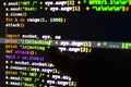 DDOS Attack concept, Conceptual of cyber attack code