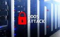 DDOS attack, cyber protection. virus detect. Internet and technology concept Royalty Free Stock Photo