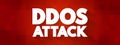 Ddos Attack text quote, concept background