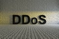 DDOS concept text sunlight