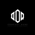 DDQ letter logo design with polygon shape. DDQ polygon and cube shape logo design. DDQ hexagon vector logo template white and Royalty Free Stock Photo