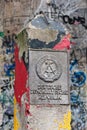 DDR border marker, East Berlin, Germany