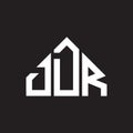 DDR letter logo design on black background. DDR creative initials letter logo concept. DDR letter design