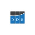 DDR letter logo design on WHITE background. DDR creative initials letter logo concept. DDR letter design