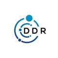 DDR letter logo design on white background. DDR creative initials letter logo concept. DDR letter design
