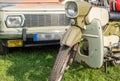 DDR Oldtimer Moped mit Oldtimer Royalty Free Stock Photo