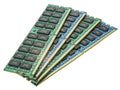 DDR ram computer memory modules isolated on white Royalty Free Stock Photo