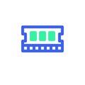 DDR ram line icon