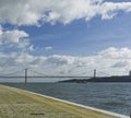 25 de Abril Bridge over the Tagus River Royalty Free Stock Photo