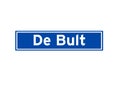 De Bult isolated Dutch place name sign. City sign from the Netherlands.