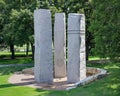 `De Danaan`, the third of 5 individual groups of stones making up `Caelum Moor` in Richard Greene Linear Park in Arlington.