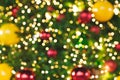 Blurred glittering lights of Christmas Tree Bokeh background Royalty Free Stock Photo