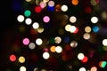 De-focused, sparked, artistic Christmas lights background. Royalty Free Stock Photo