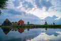 De Gekroonde Poelenburg, De Kat, Windmill De Zoeker windmill wit Royalty Free Stock Photo