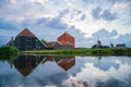 De Gekroonde Poelenburg, De Kat, Windmill De Zoeker windmill wit Royalty Free Stock Photo