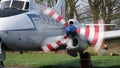 Elvington, York, Yorkshire, UK. March 2024. The de Havilland DH.104 Dove is a British short-haul airliner