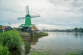 De Huisman windmill and river view Royalty Free Stock Photo