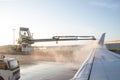 De-icing an aircraft wing