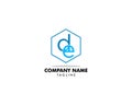 DE initial letter logo design template vector Royalty Free Stock Photo