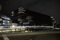 De Krook modern city library of Ghent at night