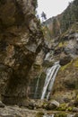De La Cueva waterfall in Ordesa and Monte Perdido National Park, Spain Royalty Free Stock Photo
