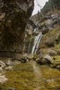 De La Cueva waterfall in Ordesa and Monte Perdido National Park, Spain Royalty Free Stock Photo