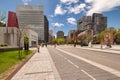 De Maisonneuve Boulevard in Montreal Downtown Royalty Free Stock Photo