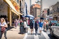 25 de Marco Street, popular shopping street in downtown Sao Paulo - Sao Paulo, Brazil Royalty Free Stock Photo