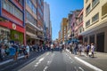 25 de Marco Street, popular shopping street in downtown Sao Paulo - Sao Paulo, Brazil Royalty Free Stock Photo