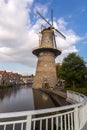 De Noord is a windmill located in Schiedam, the Netherlands